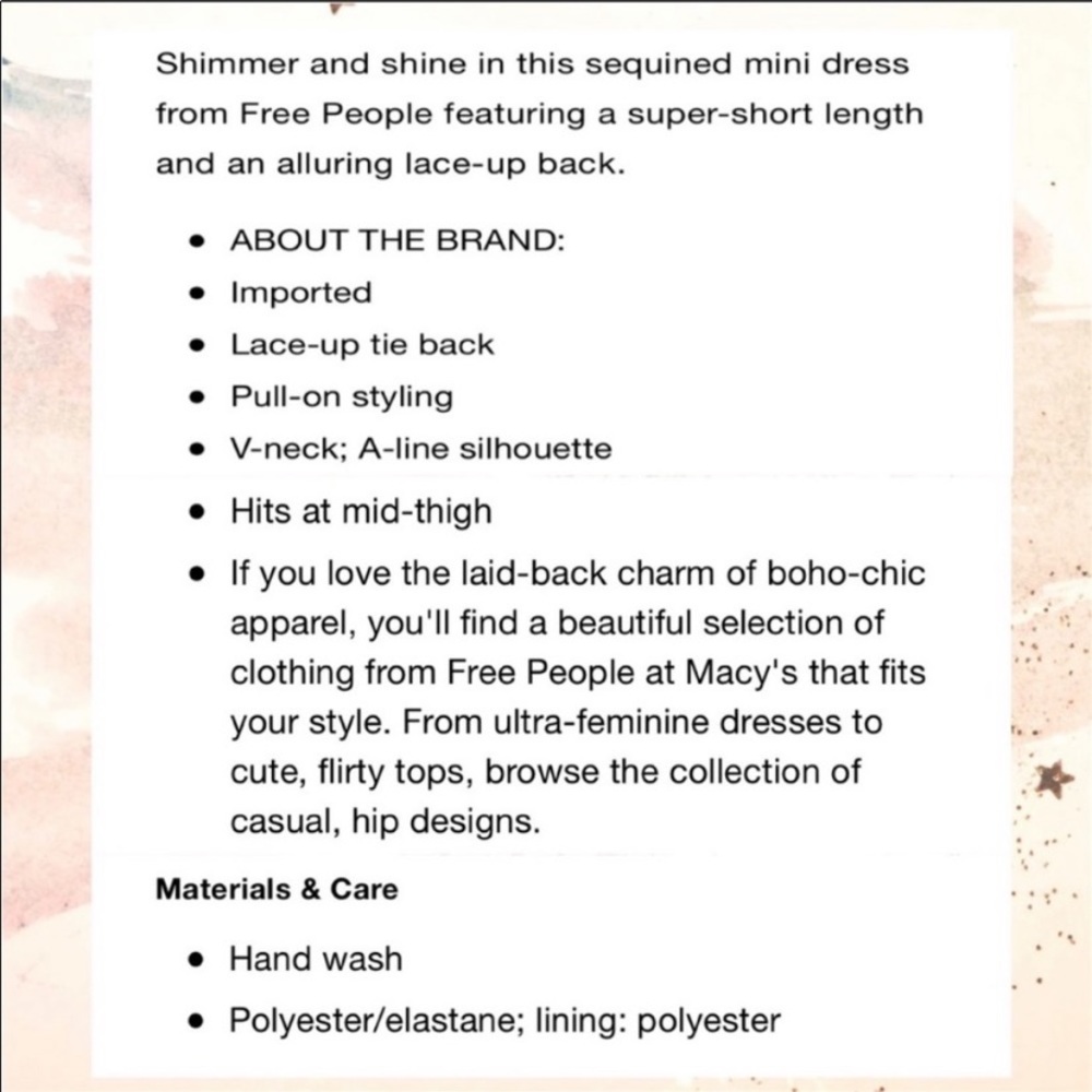 Free People Gold Rush Mini-Dress - Picture 5 of 6